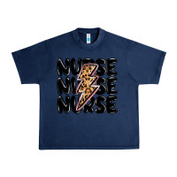 Navy nurse lightning bolt Urban Heavy Tee - MaliasSmallBusiness