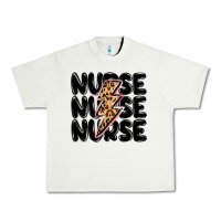 Pistachio nurse lightning bolt Urban Heavy Tee - MaliasSmallBusiness