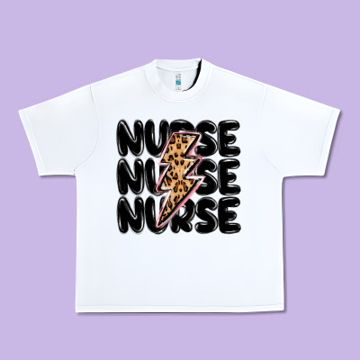 Nurse Lightning Bolt Urban Heavy Tee Designed By Maliassmallbusiness