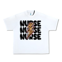 White nurse lightning bolt Urban Heavy Tee - MaliasSmallBusiness