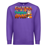 Purple football pumpkin spice Premium Sweatshirt - CowGirlArtShop