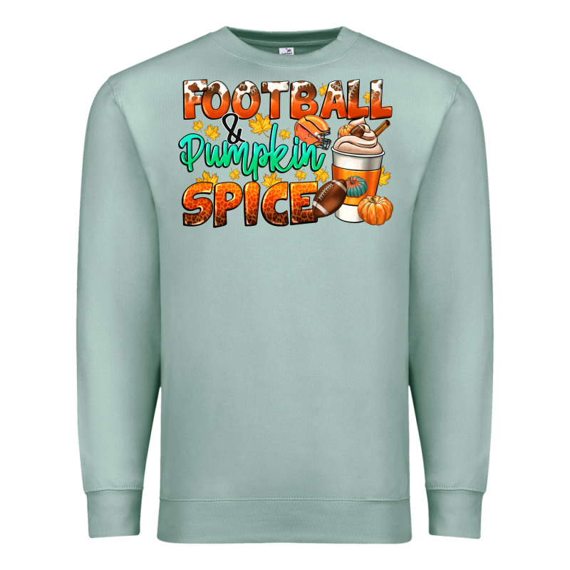 Football Pumpkin Spice Premium Sweatshirt by CowGirlArtShop | Teevron