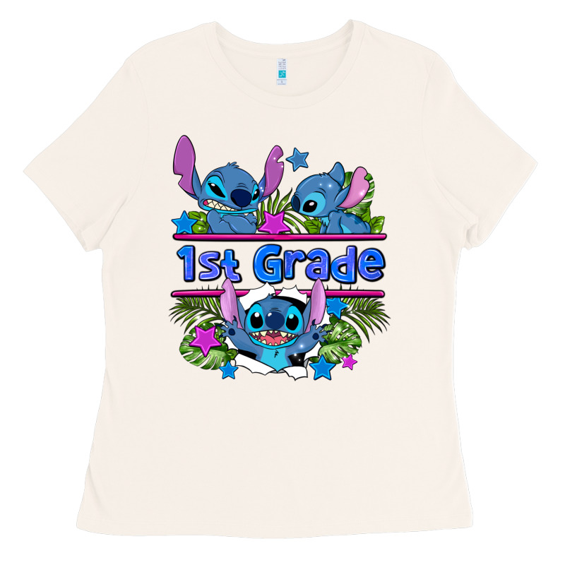 Preview Flower Stitch 1st Grade Ladies Tee by AdoDesignShop | Teevron
