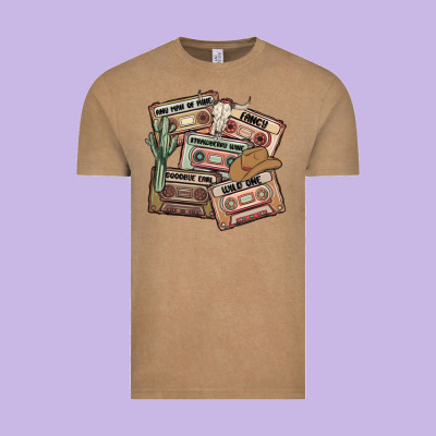 90s Country Cassette Tapes Vintage Tee Designed By Maliassmallbusiness