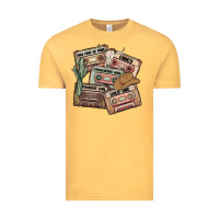 Vintage Mustard 90s country cassette tapes Vintage Tee - MaliasSmallBusiness