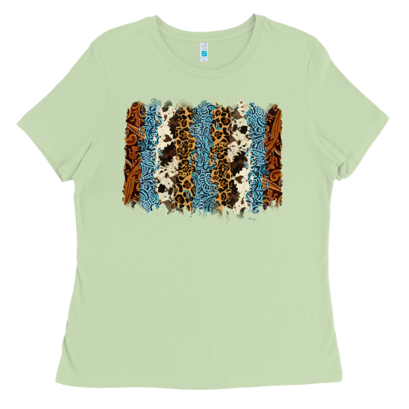 Tool Leather Leopard Cowhide Backround Ladies Tee by RanaPortraitStore | Teevron