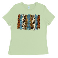 Matcha tool leather leopard cowhide backround Ladies Tee - RanaPortraitStore