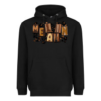 Black melanin with leopard Heavyweight Hoodie - CowGirlArtShop