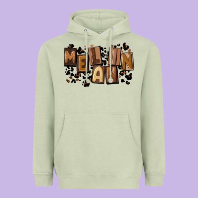 Melanin With Leopard Heavyweight Hoodie Designed By Cowgirlartshop