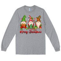 Heather Grey merry christmas gnomes Long Sleeve Tee - MaliasSmallBusiness