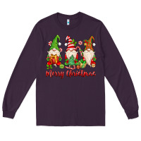 Plum merry christmas gnomes Long Sleeve Tee - MaliasSmallBusiness