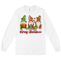 White merry christmas gnomes Long Sleeve Tee - MaliasSmallBusiness