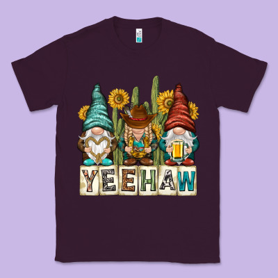 Yeehaw With Gnomies Classic Tee Designed By Nancycooperartshop