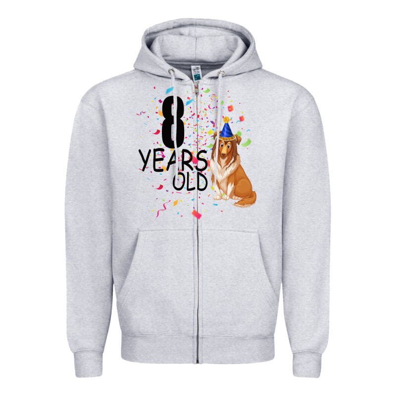 8 Years Old Black Zipper Hoodie by Bettercallsaul | Teevron