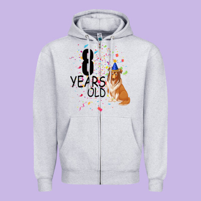 8 Years Old Black Zipper Hoodie Designed By Bettercallsaul