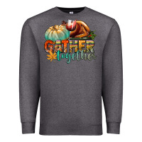 Charcoal Heather gather together Premium Sweatshirt - CowGirlArtShop