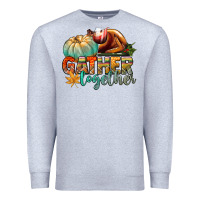 Heather Grey gather together Premium Sweatshirt - CowGirlArtShop