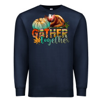 Navy gather together Premium Sweatshirt - CowGirlArtShop