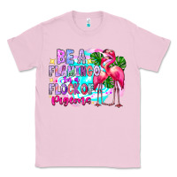 Bubblegum Pink bea flamingo in a flock of pigeons Classic Tee - CowhideDigitalArt