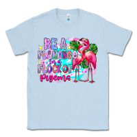 Dusty Blue bea flamingo in a flock of pigeons Classic Tee - CowhideDigitalArt