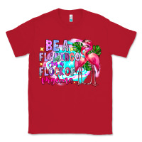 Red bea flamingo in a flock of pigeons Classic Tee - CowhideDigitalArt