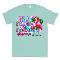 Seafoam bea flamingo in a flock of pigeons Classic Tee - CowhideDigitalArt