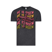 Vintage Black he is risen Vintage Tee - MaliasSmallBusiness