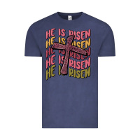 Vintage Denim he is risen Vintage Tee - MaliasSmallBusiness