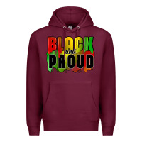 Burgundy black and proud Premium Hoodie - CowGirlArtShop