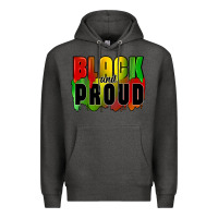 Charcoal Heather black and proud Premium Hoodie - CowGirlArtShop