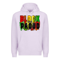 Lilac black and proud Premium Hoodie - CowGirlArtShop