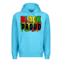 Ocean Blue black and proud Premium Hoodie - CowGirlArtShop