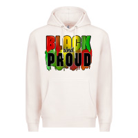 Pale Pink black and proud Premium Hoodie - CowGirlArtShop
