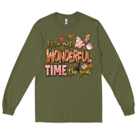 Army Green its the most wonderful time of the year Long Sleeve Tee - MaliasSmallBusiness