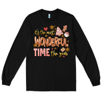 Black its the most wonderful time of the year Long Sleeve Tee - MaliasSmallBusiness
