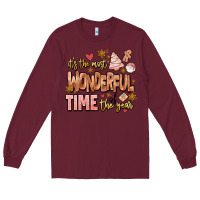 Burgundy its the most wonderful time of the year Long Sleeve Tee - MaliasSmallBusiness