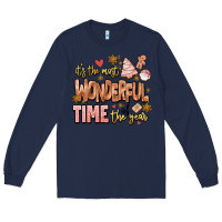 Navy its the most wonderful time of the year Long Sleeve Tee - MaliasSmallBusiness