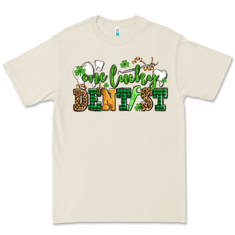 St Patricks Day One Lucky Dentist Premium Tee by AdoDesignShop | Teevron