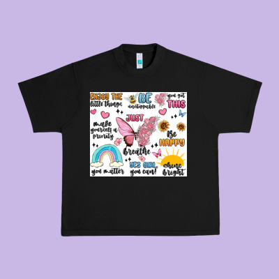 Positive Affirmations Urban Heavy Tee Designed By Maliassmallbusiness