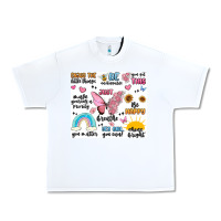 White positive affirmations Urban Heavy Tee - MaliasSmallBusiness