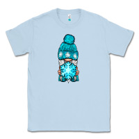 Dusty Blue winter gnome with snowflake Classic Tee - NancyCooperArtShop