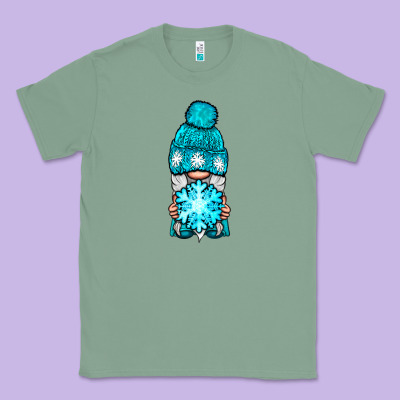 Winter Gnome With Snowflake Classic Tee Designed By Nancycooperartshop