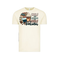 Vintage Arctic half coffee half bookworm Vintage Tee - MaliasSmallBusiness