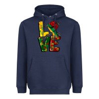 Navy love juneteenth Heavyweight Hoodie - CowGirlArtShop