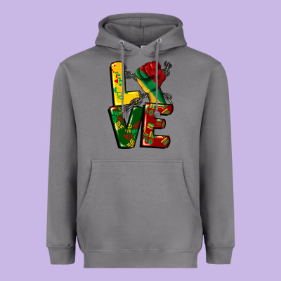 Love Juneteenth Heavyweight Hoodie Designed By Cowgirlartshop