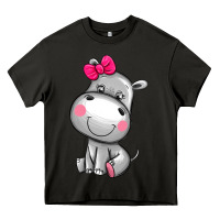 Asphalt cute hippopotamus Heavy Core Tee - AdoDesignShop
