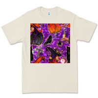 Bone halloween witch seamless pattern Premium Tee - BundleAndBundleShop