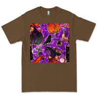 Cacao halloween witch seamless pattern Premium Tee - BundleAndBundleShop