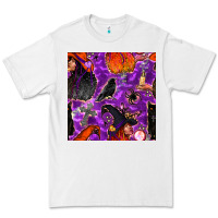 White halloween witch seamless pattern Premium Tee - BundleAndBundleShop