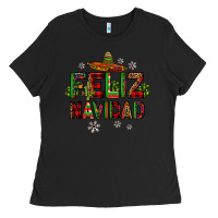 Black feliz navidad Ladies Tee - JahusDesignShop